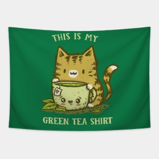 My Green Tea Shirt Tapestry