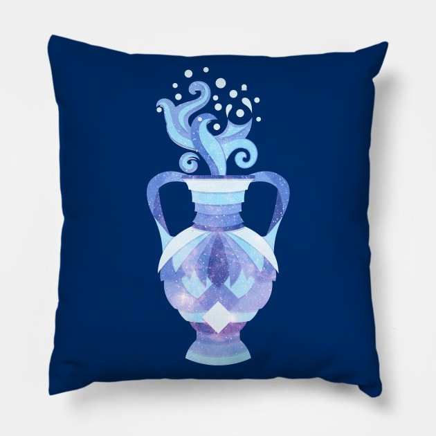 Aquarius Astrological Sign Pillow by Gemini DayDreamer