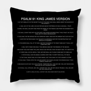 Psalm 91 Bible Verses Text Quotes King James Version Pillow