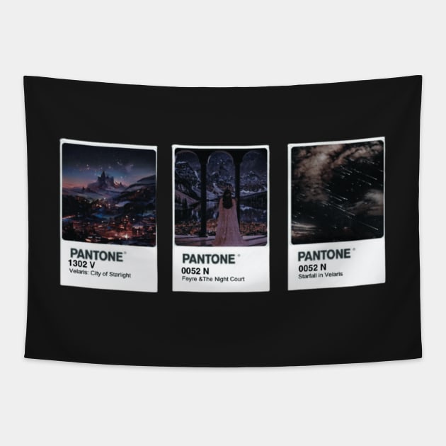 Velaris, The Night Court, & Starfall Pantone - ACOTAR SJM Tapestry by harjotkaursaini