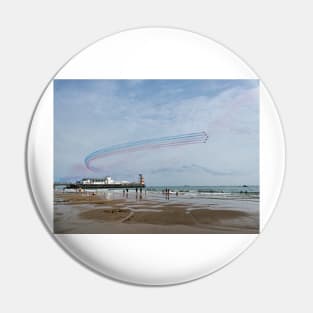 Red arrows flying over Bournemouth Pier Pin