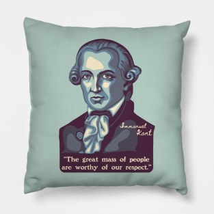 Emmanuel Kant Portrait and Quote Pillow