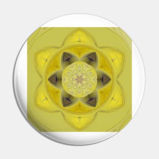 floral pattern design in shades of yellow black and grey Pin