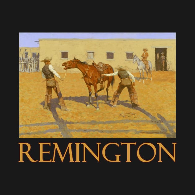 His First Lesson by Frederic Remington by Naves