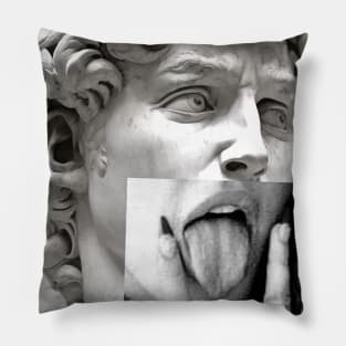 Rock with David by Michalengelo Pillow