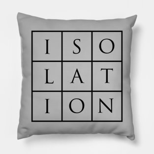 Isolation, black Pillow