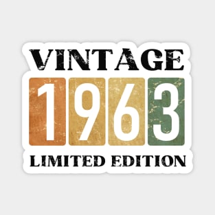 Vintage 1963 Birthday Magnet