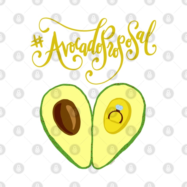 Avocado Proposal Funny Wedding Engagement by DoubleBrush