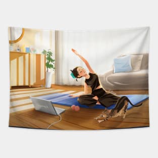 Let's do yoga Tapestry