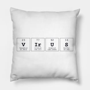 Virus Periodic Table Science Print Pillow