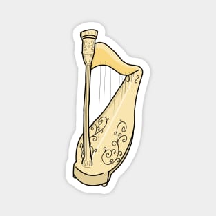 Golden Harp Magnet