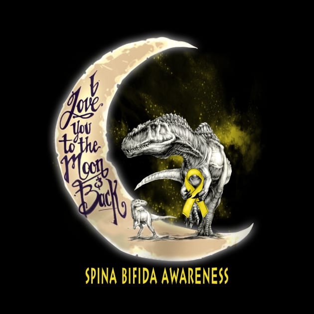 spina bifida dinosaur love you to the moon by TeesCircle