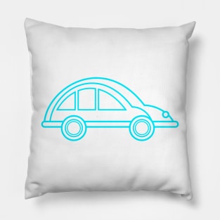 Little Blue Car Pillow