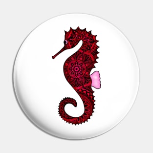 Seahorse (red) Pin