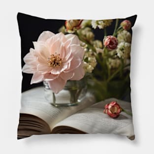 book flowers Pillow