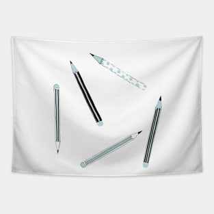 Pencils Blue - Full Size Image Tapestry