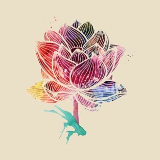 Watercolour Lotus T-Shirt