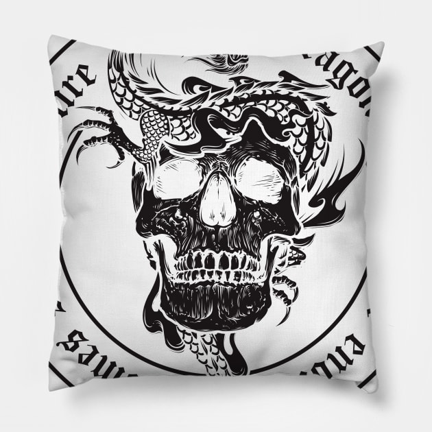 Dragon Skull Pillow by Insomnia_Project