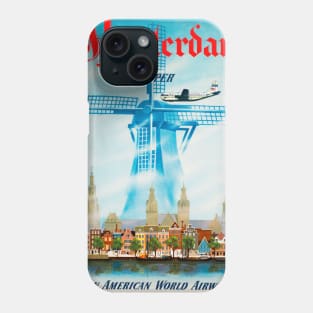 Vintage Travel Poster The Netherlands Amsterdam Phone Case