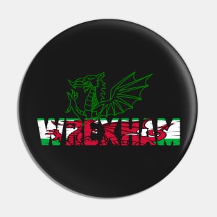 WREXHAM GREEN WELSH FLAG DRAIG GOCH RED DRAGON Pin