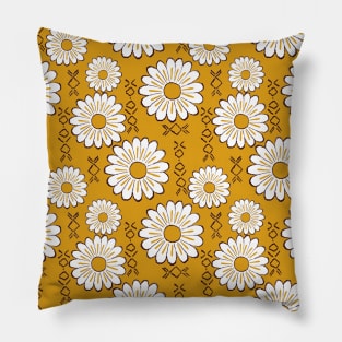 Harry Sunflower Shirt Flower Print Hippie Pop Art Floral Pattern Pillow