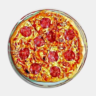 Pepperoni Pizza Pattern 1 Pin