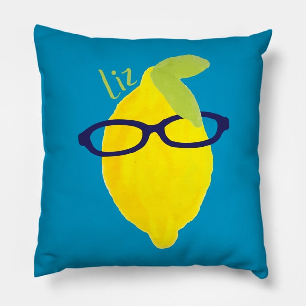 Lemon, Liz Lemon Pillow by Peebs