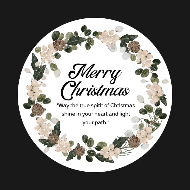 Merry Christmas Round Sticker 21 by LD-LailaDesign