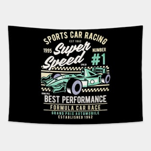 Sports Car Racing Tapestry