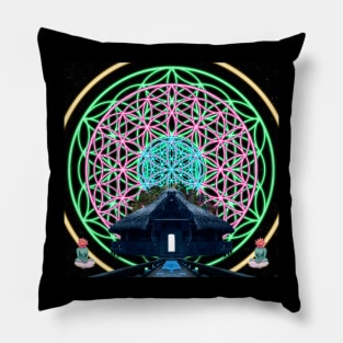 Sacred Geometry - Door to Wonder Maloca Pillow