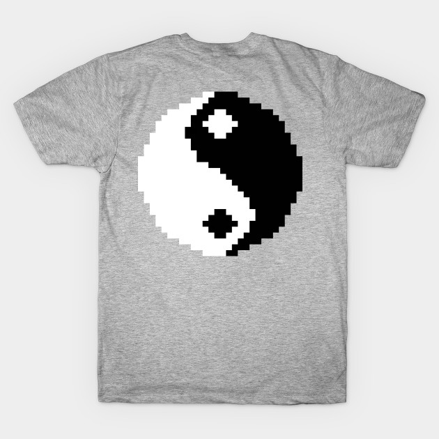 Yin Yang Pixel Art 8 Bit Yin Yang Symbol Camiseta Teepublic Mx