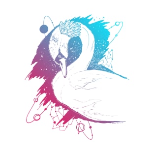 Dual Color Swan Among The Stars T-Shirt