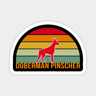 Doberman Pinscher Vintage Silhouette Magnet