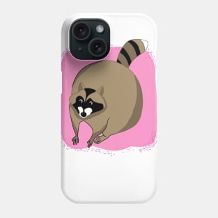 Raccoon club on pink background Phone Case