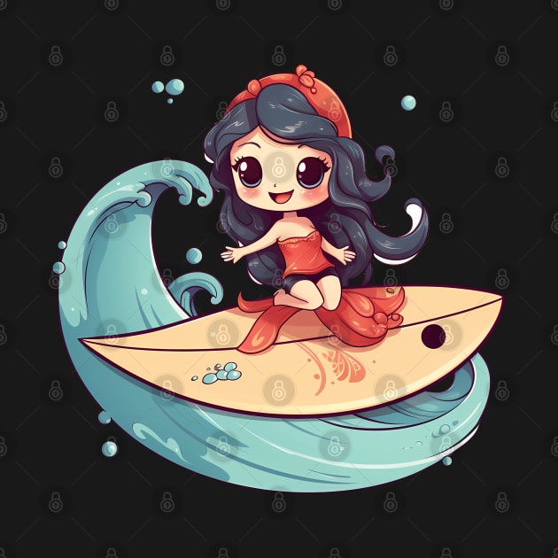 Surfing girl kawaii style by GraphGeek