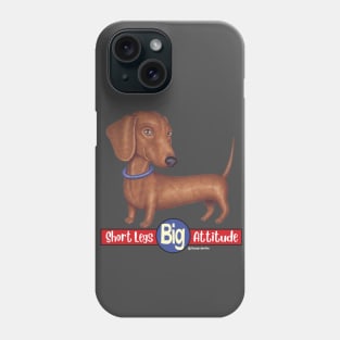 Doxie cute awesome attitude Dachshund with Blue Collar Phone Case