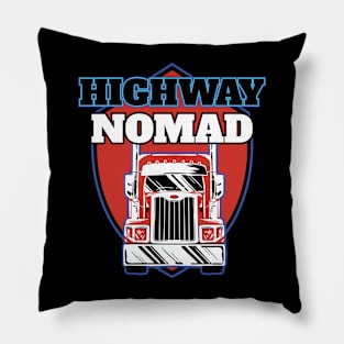 Funny Trucker Truck Driver Big Rig Semi 18 Wheeler Trucking Pillow