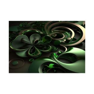 St Patricks Day Artwork - Green abstract artwork T-Shirt