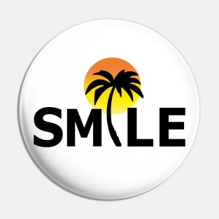 Smile - lettering smile with a palm tree Pin