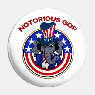 Notorious GOP Republican Elephant Pin