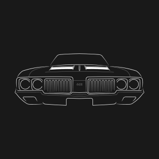 1970 Oldsmobile 442 - front stencil, white T-Shirt