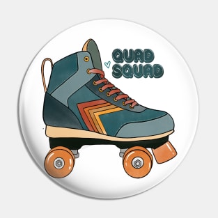 Roller Skate Quad Squad Pin