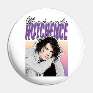 Michael Hutchence Retro Fan Art Design Pin