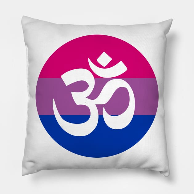 Bi Pride Om Pillow by anomalyalice