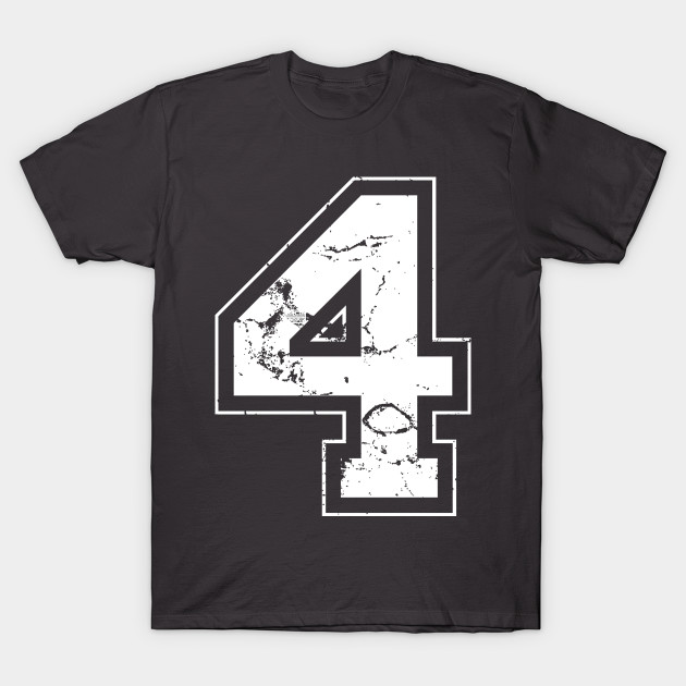 Number 4 Four White Jersey Sports Athletic Player - Jersey Number 4 - T ...