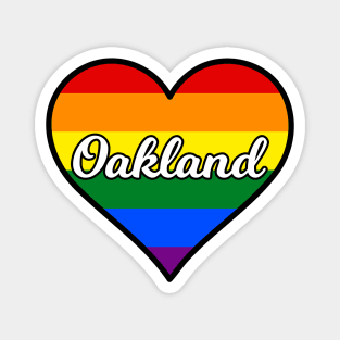 Oakland California Gay Pride Heart Magnet