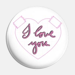 Note to self: I Love You Pin