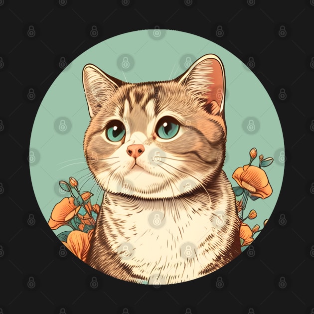 Purrfect Cat Flower - Love Pastel Fat Cat by Freeman Thompson Weiner