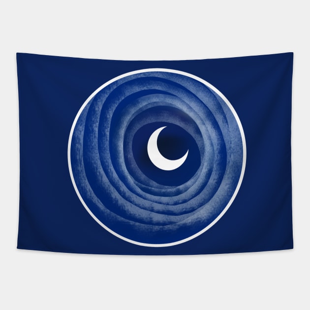 Rings Around The Moon Tapestry by Scratch