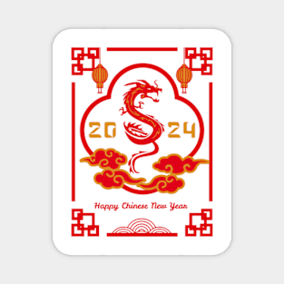 2024 Year of the Dragon, Hello 2024, New Years Eve Shirts, Chinese New Year 2024, Christmas Gifts 2023 Magnet